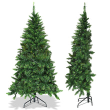 Load image into Gallery viewer, Gymax 5ft LED Pre-lit Half Christmas Tree PVC Artificial Tree w/ 8 Flash Modes 250 Lights