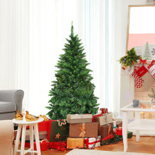 Load image into Gallery viewer, Gymax 5ft LED Pre-lit Half Christmas Tree PVC Artificial Tree w/ 8 Flash Modes 250 Lights