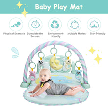 Load image into Gallery viewer, Gymax Baby Gym Play Mat 3 in 1 Fitness Music and Lights Fun Piano Activity Center Toys