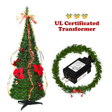 Load image into Gallery viewer, Gymax 4' Christmas Spruce Pre-lit Poinsettia Tree Decorated Pop-Up Artificial Christmas Tree