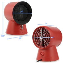 Load image into Gallery viewer, Gymax 1500W Portable PTC Ceramic Space Heater Mini Electric Desktop Heating Fan Red