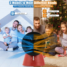 Load image into Gallery viewer, Gymax 1500W Portable PTC Ceramic Space Heater Mini Electric Desktop Heating Fan Red