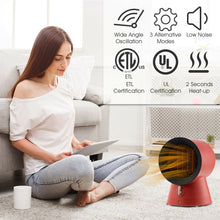 Load image into Gallery viewer, Gymax 1500W Portable PTC Ceramic Space Heater Mini Electric Desktop Heating Fan Red