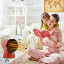 Load image into Gallery viewer, Gymax 1500W Portable PTC Ceramic Space Heater Mini Electric Desktop Heating Fan Red
