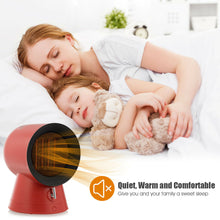 Load image into Gallery viewer, Gymax 1500W Portable PTC Ceramic Space Heater Mini Electric Desktop Heating Fan Red