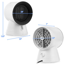 Load image into Gallery viewer, Gymax 1500W Portable PTC Ceramic Space Heater Mini Electric Desktop Heating Fan White