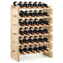 Load image into Gallery viewer, Gymax 36 Bottle Modular Wine Rack 6 Tier Stackable Wooden Display Shelves Wobble-Free