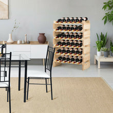 Load image into Gallery viewer, Gymax 36 Bottle Modular Wine Rack 6 Tier Stackable Wooden Display Shelves Wobble-Free