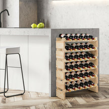 Load image into Gallery viewer, Gymax 36 Bottle Modular Wine Rack 6 Tier Stackable Wooden Display Shelves Wobble-Free