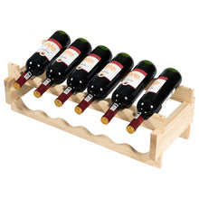 Load image into Gallery viewer, Gymax 36 Bottle Modular Wine Rack 6 Tier Stackable Wooden Display Shelves Wobble-Free