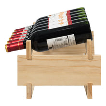 Load image into Gallery viewer, Gymax 36 Bottle Modular Wine Rack 6 Tier Stackable Wooden Display Shelves Wobble-Free