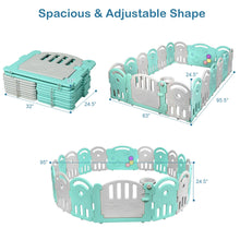 Load image into Gallery viewer, Gymax 18-Panel Kids Safe Playpen Baby Activity Center Playard Home