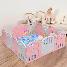 Load image into Gallery viewer, Gymax 14-Panel Kids Safe Playpen Baby Activity Center Playard Home