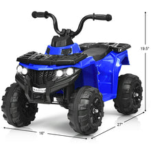 Load image into Gallery viewer, Gymax 6V Battery Powered Kids Ride On ATV 4-Wheeler Quad w/ MP3 & LED Headlight Blue