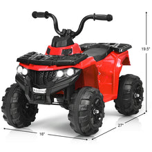 Load image into Gallery viewer, Gymax 6V Battery Powered Kids Ride On ATV 4-Wheeler Quad w/ MP3 & LED Headlight Red