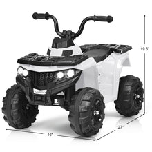 Load image into Gallery viewer, Gymax 6V Battery Powered Kids Ride On ATV 4-Wheeler Quad w/ MP3 & LED Headlight White