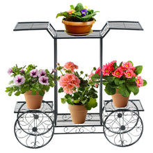 Load image into Gallery viewer, Gymax 6-Tier Garden Cart Stand Flower Rack Display Decor Flower Pot Plant Holder