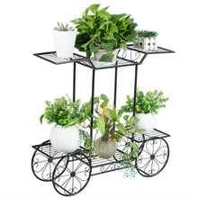 Load image into Gallery viewer, Gymax 6-Tier Garden Cart Stand Flower Rack Display Decor Flower Pot Plant Holder