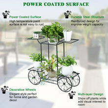 Load image into Gallery viewer, Gymax 6-Tier Garden Cart Stand Flower Rack Display Decor Flower Pot Plant Holder