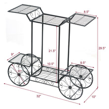 Load image into Gallery viewer, Gymax 6-Tier Garden Cart Stand Flower Rack Display Decor Flower Pot Plant Holder