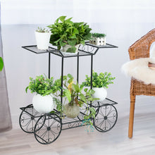 Load image into Gallery viewer, Gymax 6-Tier Garden Cart Stand Flower Rack Display Decor Flower Pot Plant Holder