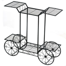 Load image into Gallery viewer, Gymax 6-Tier Garden Cart Stand Flower Rack Display Decor Flower Pot Plant Holder