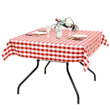 Load image into Gallery viewer, Gymax 10Pcs 52''x52'' Square Polyester Plaid Tablecloth Red & White Checker Dinner