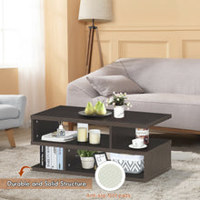 Load image into Gallery viewer, Gymax Rectangular Coffee Table Accent Cocktail Table w/ Open Shelves