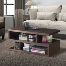 Load image into Gallery viewer, Gymax Rectangular Coffee Table Accent Cocktail Table w/ Open Shelves