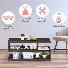 Load image into Gallery viewer, Gymax Rectangular Coffee Table Accent Cocktail Table w/ Open Shelves