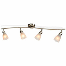 Load image into Gallery viewer, Gymax Rotatable 4-Light Track Light Glass Shade Chandelier Spotlight