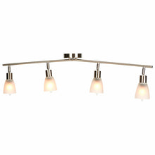 Load image into Gallery viewer, Gymax Rotatable 4-Light Track Light Glass Shade Chandelier Spotlight
