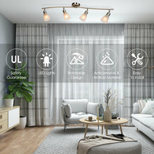 Load image into Gallery viewer, Gymax Rotatable 4-Light Track Light Glass Shade Chandelier Spotlight