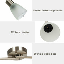 Load image into Gallery viewer, Gymax Rotatable 4-Light Track Light Glass Shade Chandelier Spotlight