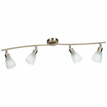 Load image into Gallery viewer, Gymax Rotatable 4-Light Track Light Glass Shade Chandelier Spotlight