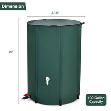 Load image into Gallery viewer, Gymax 100 Gallon Portable Rain Barrel Water Collector CollapsibleTank w /Spigot Filter