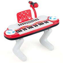 Load image into Gallery viewer, Gymax Z-Shaped Kids Toy Keyboard 37-Key Electronic Piano