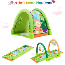 Load image into Gallery viewer, Gymax 4-in-1 Green Activity Play Mat Baby Activity Center w/3 Hanging Toys