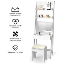Load image into Gallery viewer, Gymax Vanity Set Makeup Dressing Table w/Flip Top Mirror Hooks Shelves