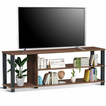 Load image into Gallery viewer, Gymax TV Stand Entertainment Media Center Console Shelf Cabinet for TV's 50¡° Brown /Black