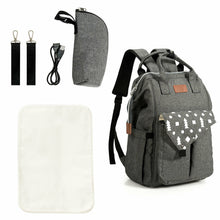 Load image into Gallery viewer, Gymax Diaper Bag Waterproof Baby Nappy Backpack w/USB Charging Port