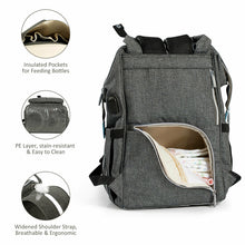 Load image into Gallery viewer, Gymax Diaper Bag Waterproof Baby Nappy Backpack w/USB Charging Port