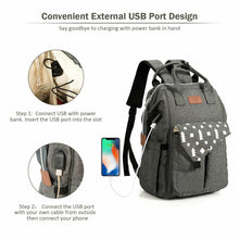 Load image into Gallery viewer, Gymax Diaper Bag Waterproof Baby Nappy Backpack w/USB Charging Port