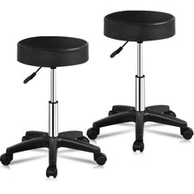 Load image into Gallery viewer, Gymax 2pcs Adjustable Bar Stool Rolling Swivel Massage Spa Seat Black