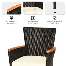 Load image into Gallery viewer, Gymax 7pcs Patio Rattan Dining Set 6 Stackable Cushioned Chairs Patio