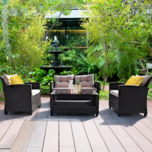 Load image into Gallery viewer, Gymax 4/8PCS Outdoor Rattan Furniture Set Cushioned Patio Sofa Set