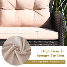 Load image into Gallery viewer, Gymax 4pcs Outdoor Rattan Furniture Set Cushioned Sofa w/Armrest Home