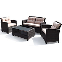 Load image into Gallery viewer, Gymax 8pcs Outdoor Rattan Sectional Sofa Set w/Cushion Armrest Patio
