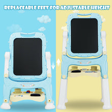 Load image into Gallery viewer, Gymax Kids Easel for Two Adjustable Height Double Sided Art Easel Blue