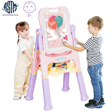 Load image into Gallery viewer, Gymax Height Adjustable Kids Easel Double Sided Art Easel Purple Home